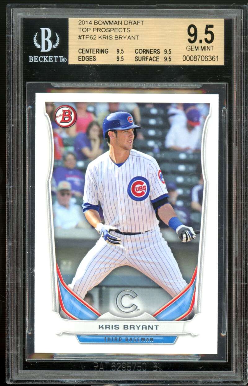 Kris Bryant Rookie Card 2014 Bowman Draft TP #TP-62 BGS 9.5 (9.5 9.5 9.5 9.5) Image 1