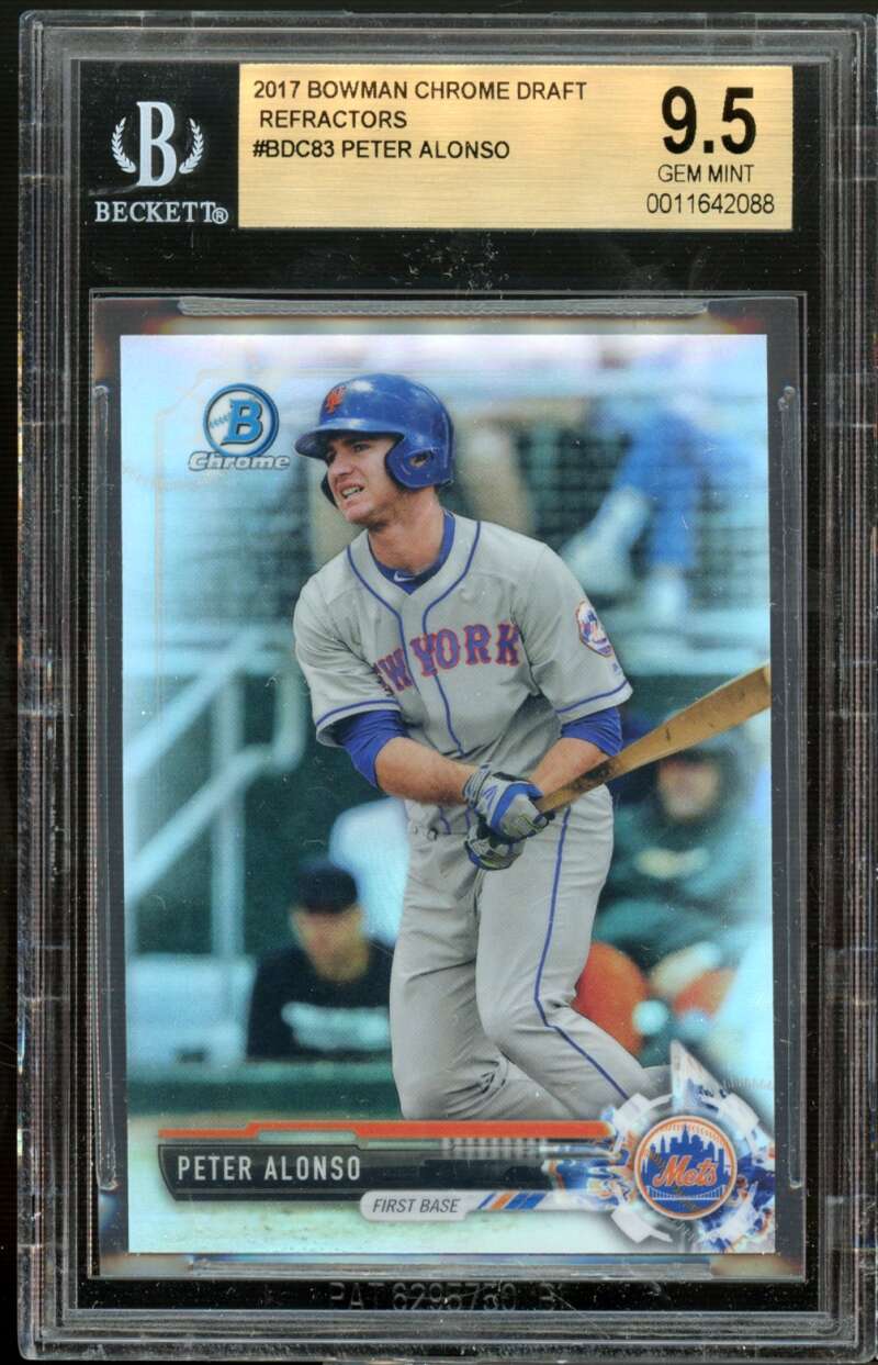 Peter Alonso Rookie 2017 Bowman Chrome Draft Refractors #BDC-83 BGS 9.5 Image 1