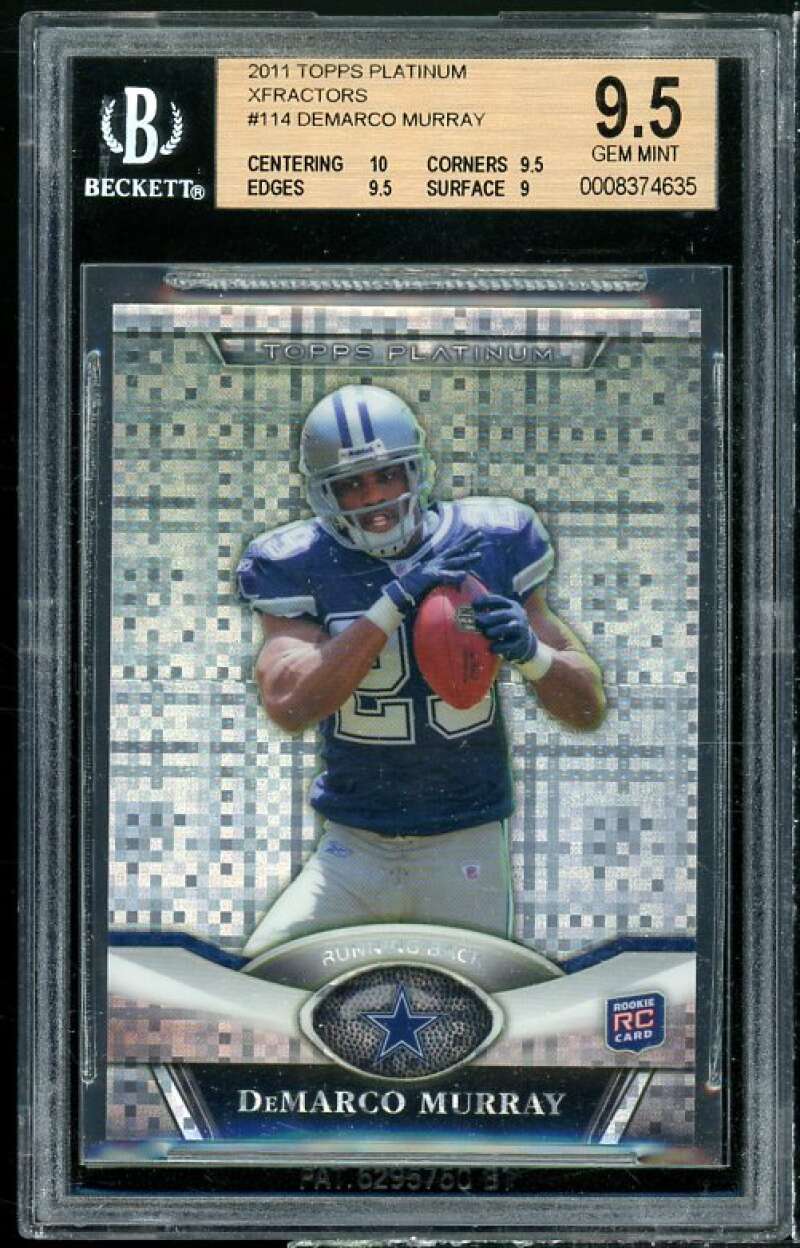 DeMarco Murray Rookie 2011 Topps Platinum Xfractors #114 BGS 9.5 (10 9.5 9.5 9) Image 1