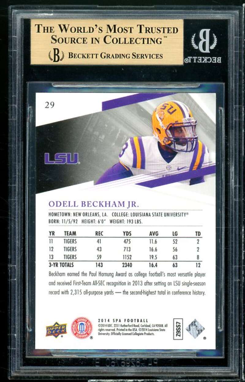 Odell Beckham Jr. Rookie Card 2014 SP Authentic #29 BGS 9.5 (10 9.5 9 9.5) Image 2