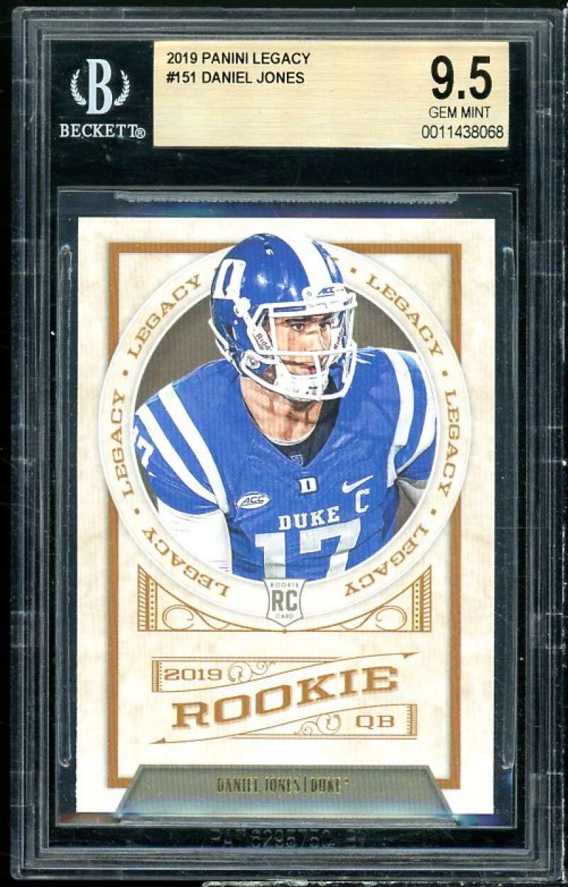 Daniel Jones Rookie Card 2019 Panini Legacy #151 BGS 9.5 Image 1