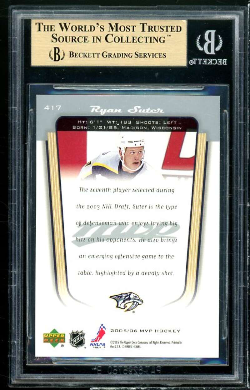 Ryan Suter Rookie Card 2005-06 Upper Deck MVP #417 BGS 9.5 (9.5 9.5 9.5 9.5) Image 2