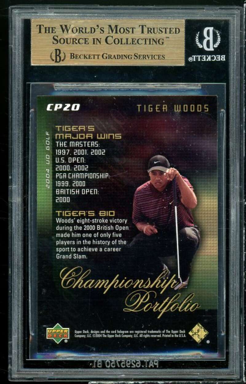 Tiger Woods 2004 Upper Deck Championship Portfolio #cp20 BGS 9.5 (10 9 9.5 9.5) Image 2