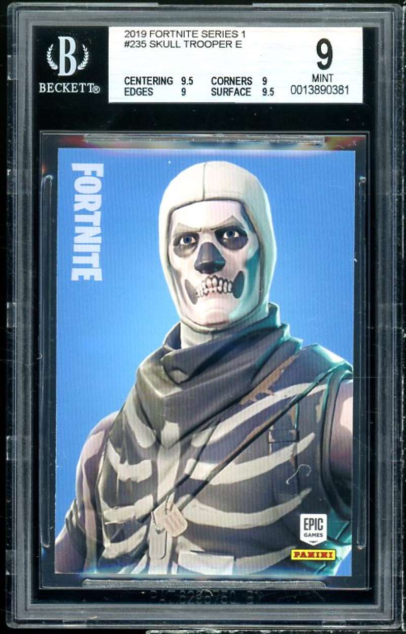 Skull Trooper Card 2019 Fortnite Series 1 USA #235 BGS 9 (9.5 9 9 9.5) Image 1