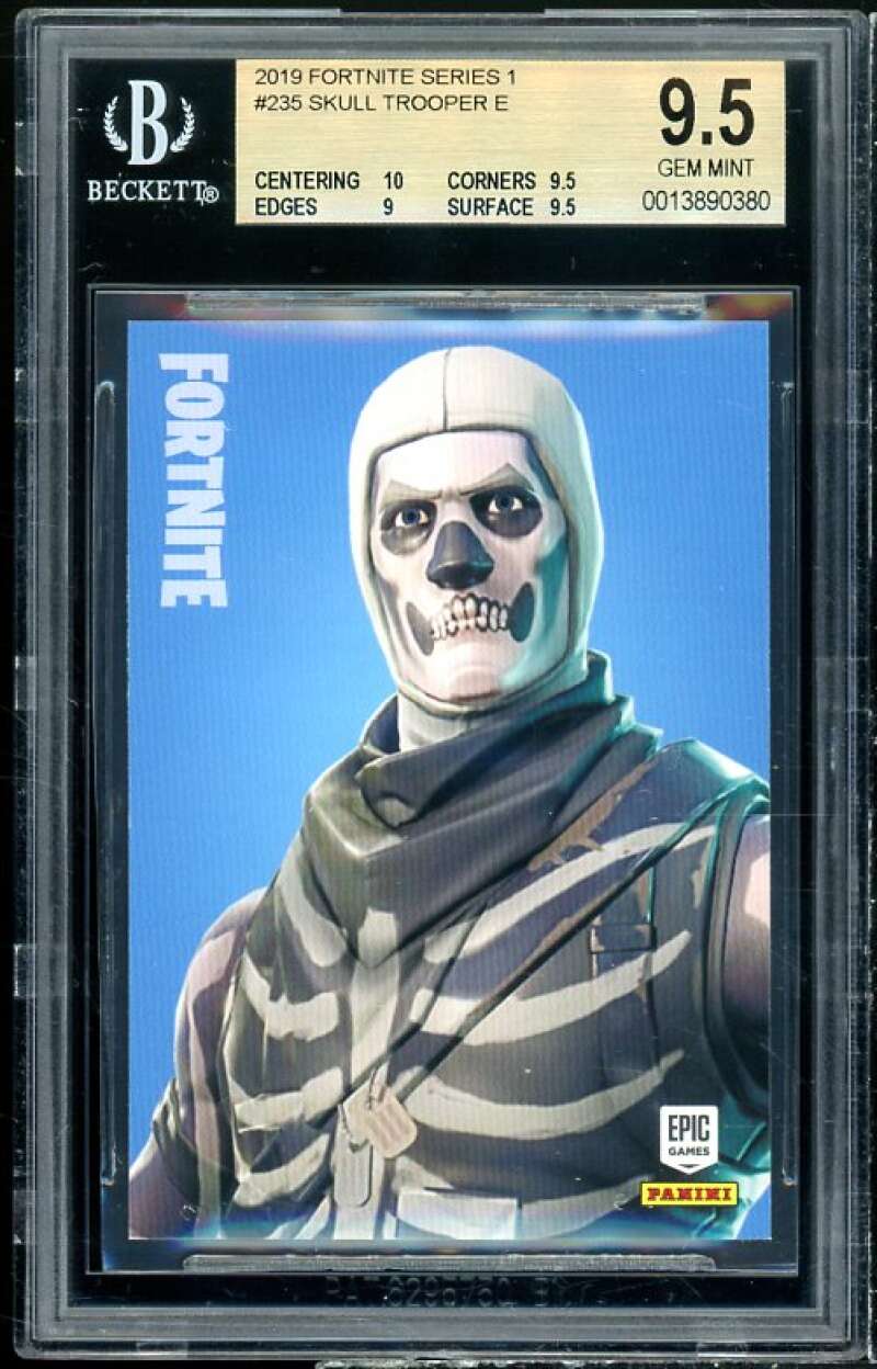 Skull Trooper Card 2019 Fortnite Series 1 USA #235 BGS 9.5 (10 9.5 9 9.5) Image 1