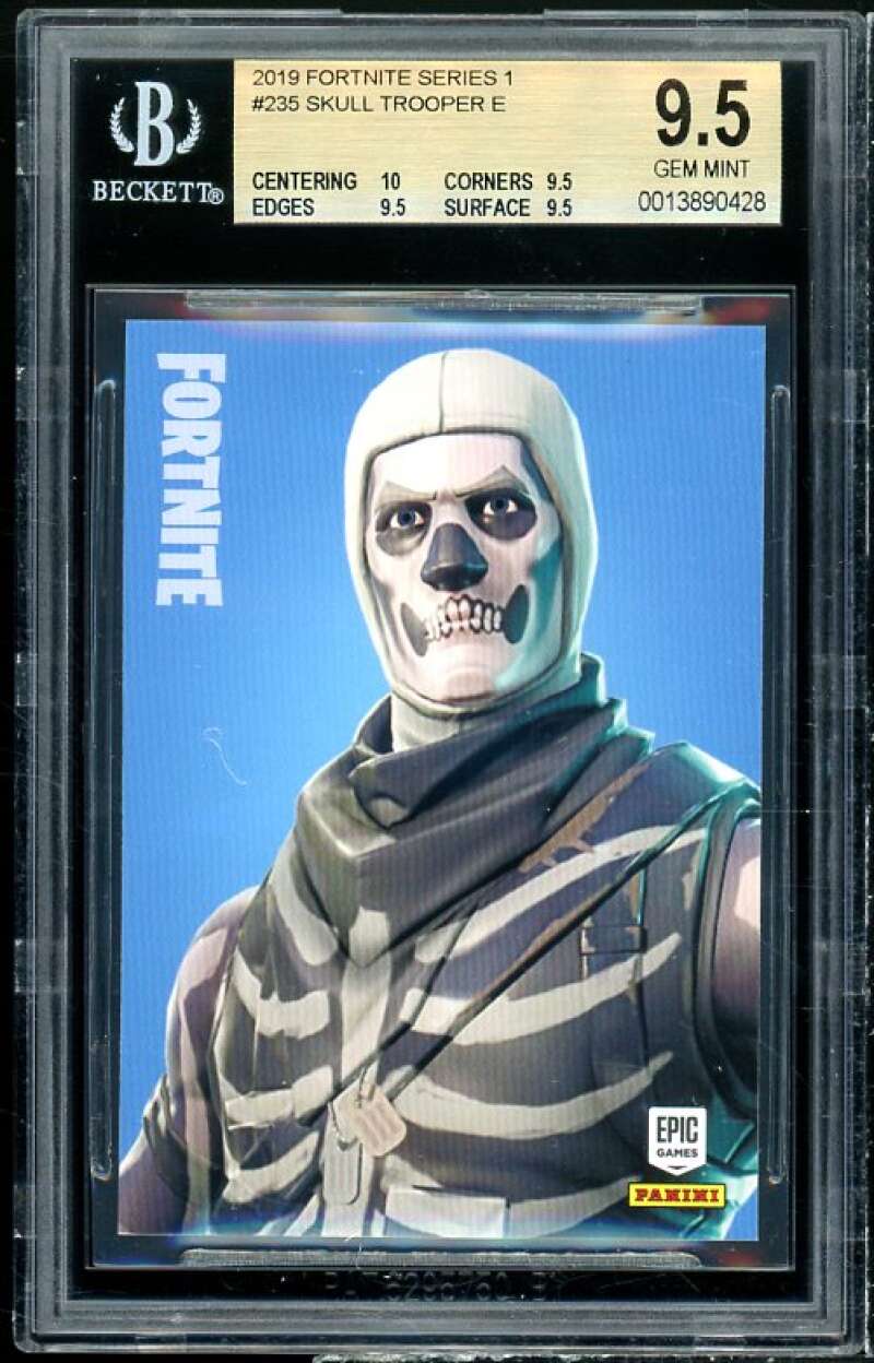 Skull Trooper Card 2019 Fortnite Series 1 USA #235 BGS 9.5 (10 9.5 9.5 9.5) Image 1