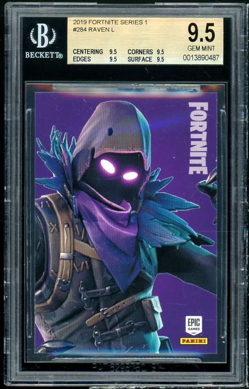 Raven Card 2019 Fortnite Series 1 USA #284 BGS 9.5 (9.5 9.5 9.5 9.5) Image 1