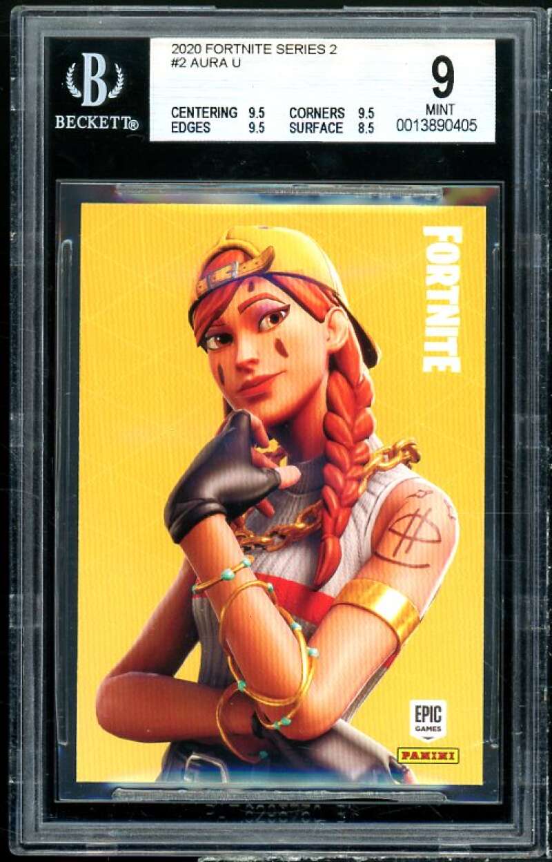 Aura Card 2020 Fortnite Series 2 USA #235 BGS 9 (9.5 9.5 9.5 8.5) Image 1