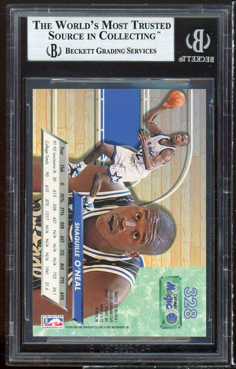 Shaquille O'Neal Rookie Card 1992-93 Ultra #328 BGS 9 Image 2