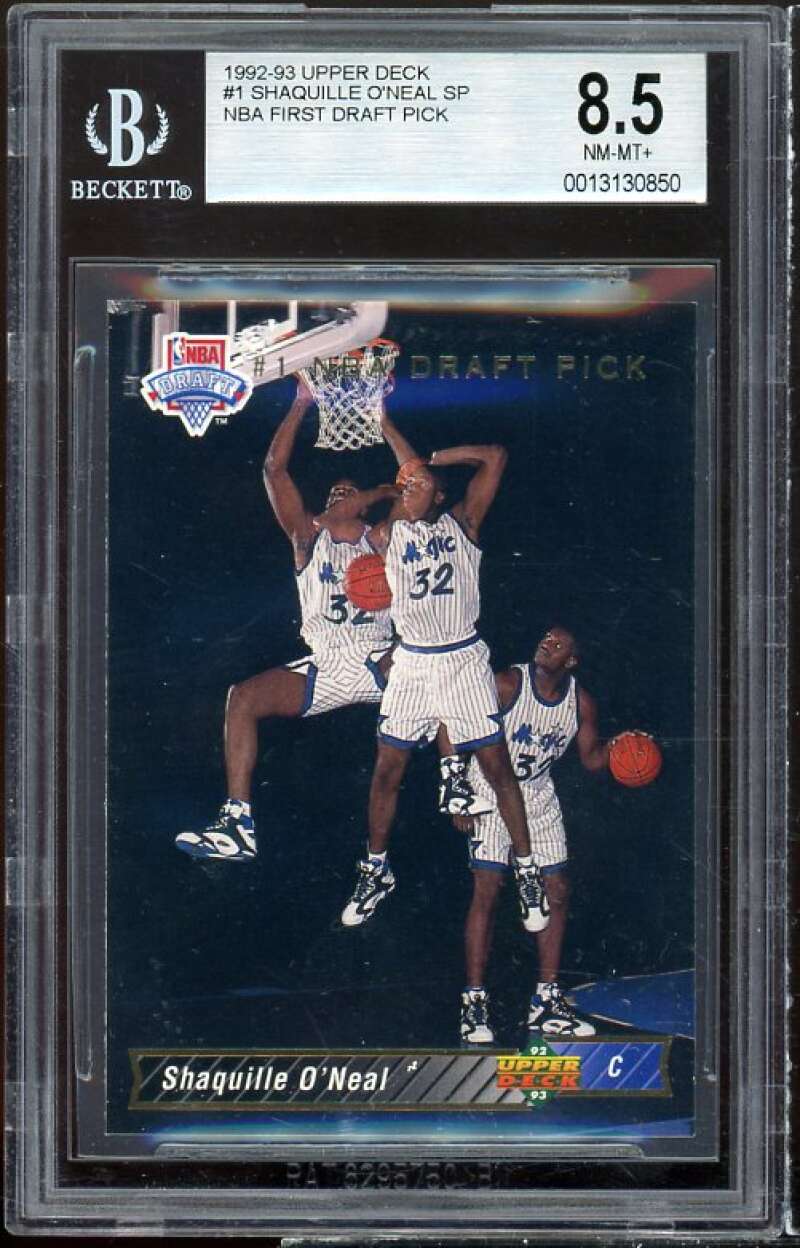 Shaquille O'Neal Rookie Card 1992-93 Upper Deck #1 BGS 8.5 Image 1