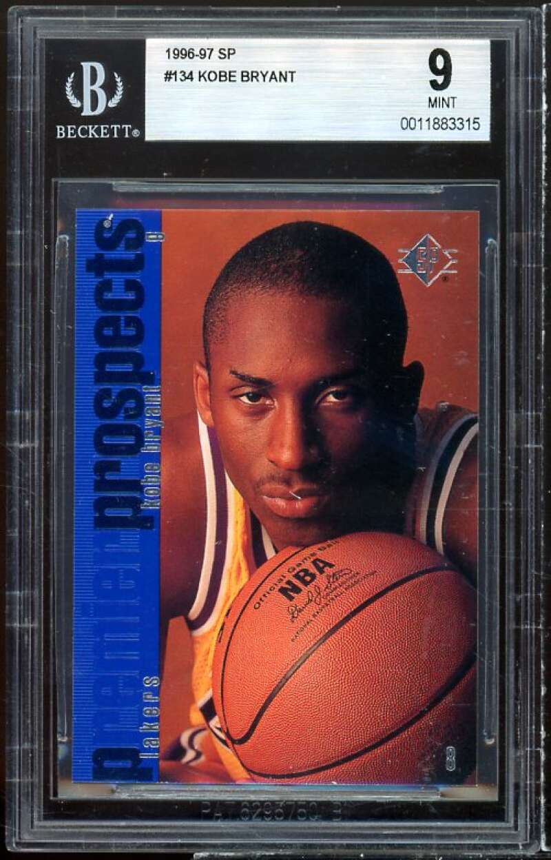 Kobe Bryant Rookie Card 1996-97 SP #134 BGS 9 Image 1