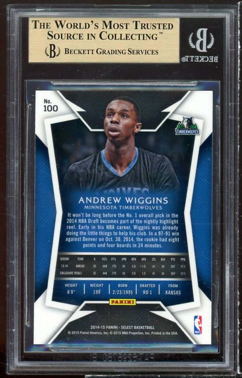 Andrew Wiggins Rookie Card 2014-15 Select #100 BGS 9.5 (10 9.5 9.5 9.5) Image 2