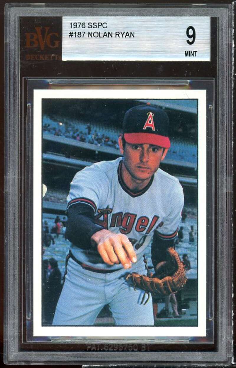 Nolan Ryan Card 1976 SSPC #187 BGS 9 (9.5 9 9.5 9) Image 1