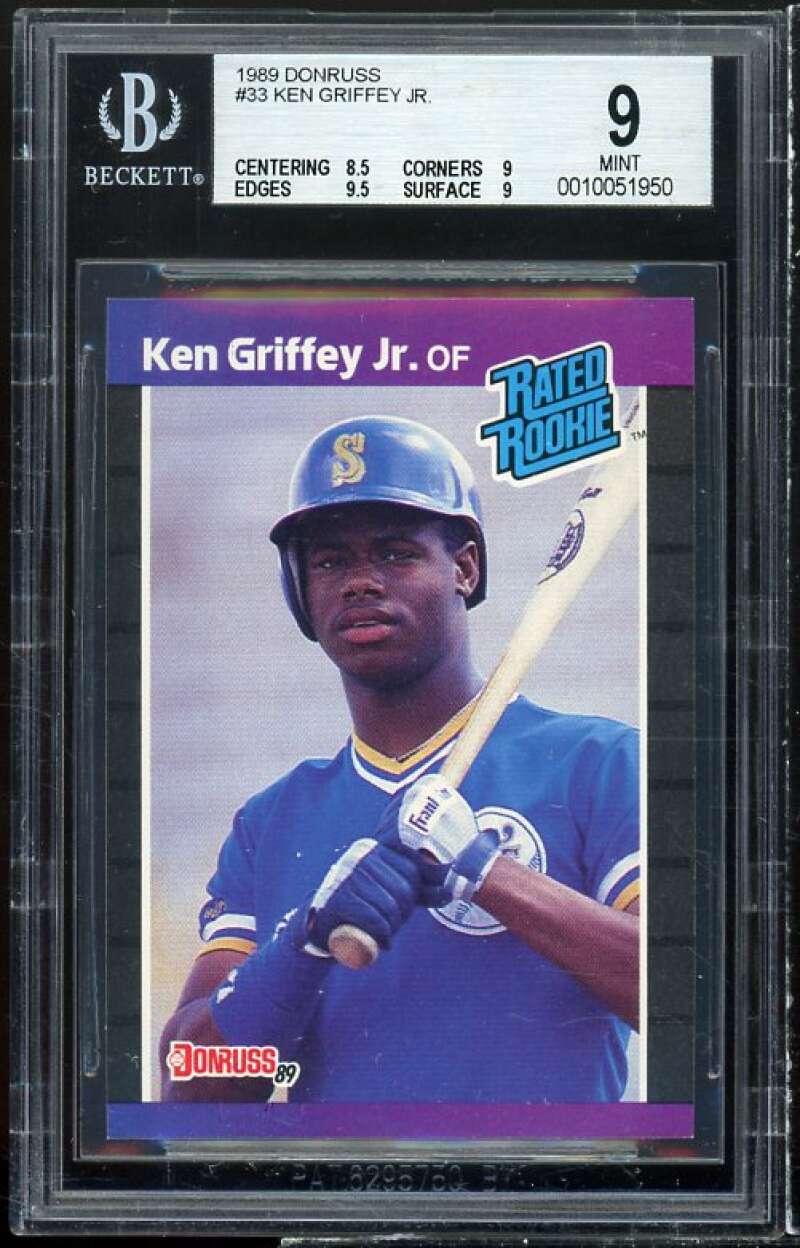 Ken Griffey Jr. Rookie Card 1989 Donruss #33 BGS 9 (8.5 9 9.5 9) Image 1