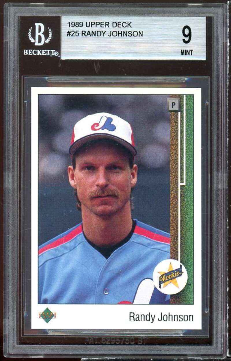 Randy Johnson Rookie Card 1989 Upper Deck #25 BGS 9 (8.5 9 9 9) Image 1