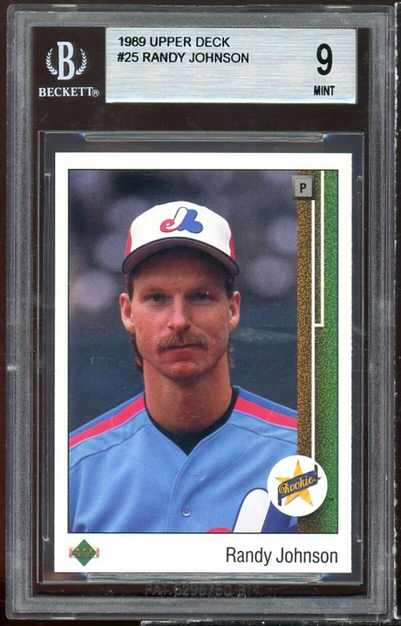 Randy Johnson Rookie Card 1989 Upper Deck #25 BGS 9 (9 9 9 9) Image 1