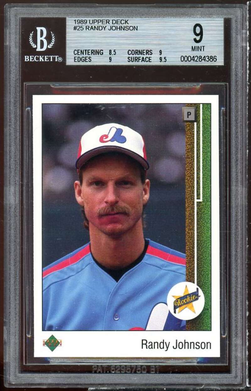 Randy Johnson Rookie Card 1989 Upper Deck #25 BGS 9 (8.5 9 9 9.5) Image 1