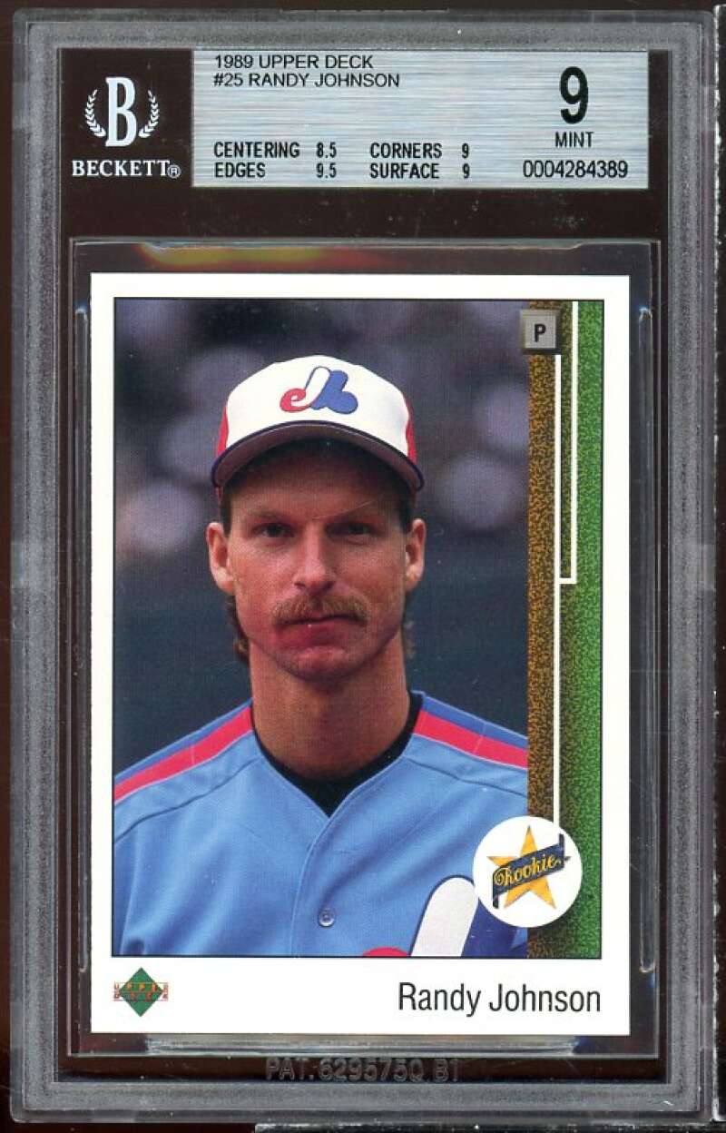 Randy Johnson Rookie Card 1989 Upper Deck #25 BGS 9 (8.5 9 9.5 9) Image 1