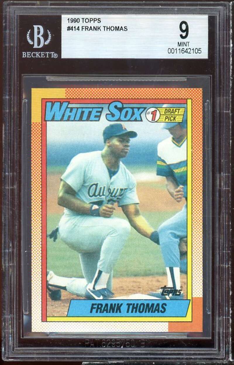 Frank Thomas Rookie Card 1990 Topps #414 BGS 9 Image 1