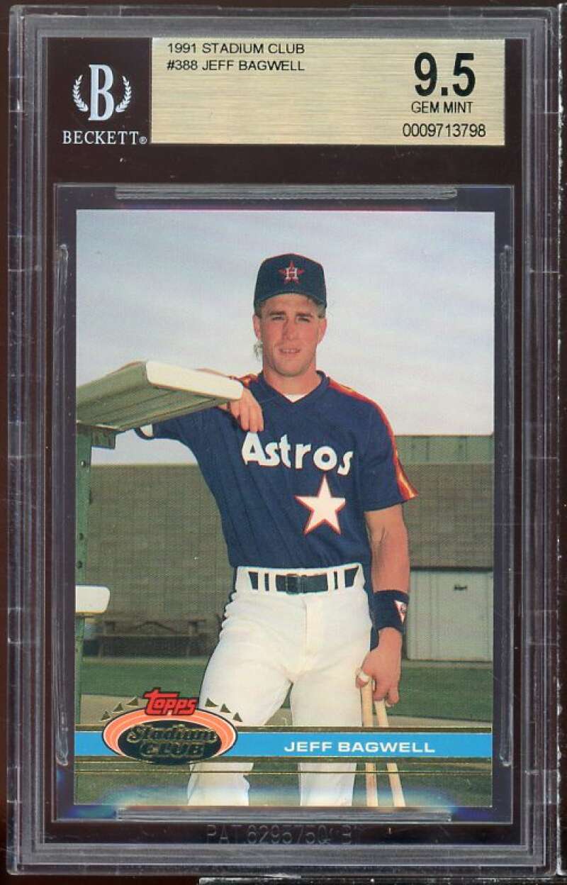 Jeff Bagwell Rookie Card 1991 Stadium Club #388 BGS 9.5