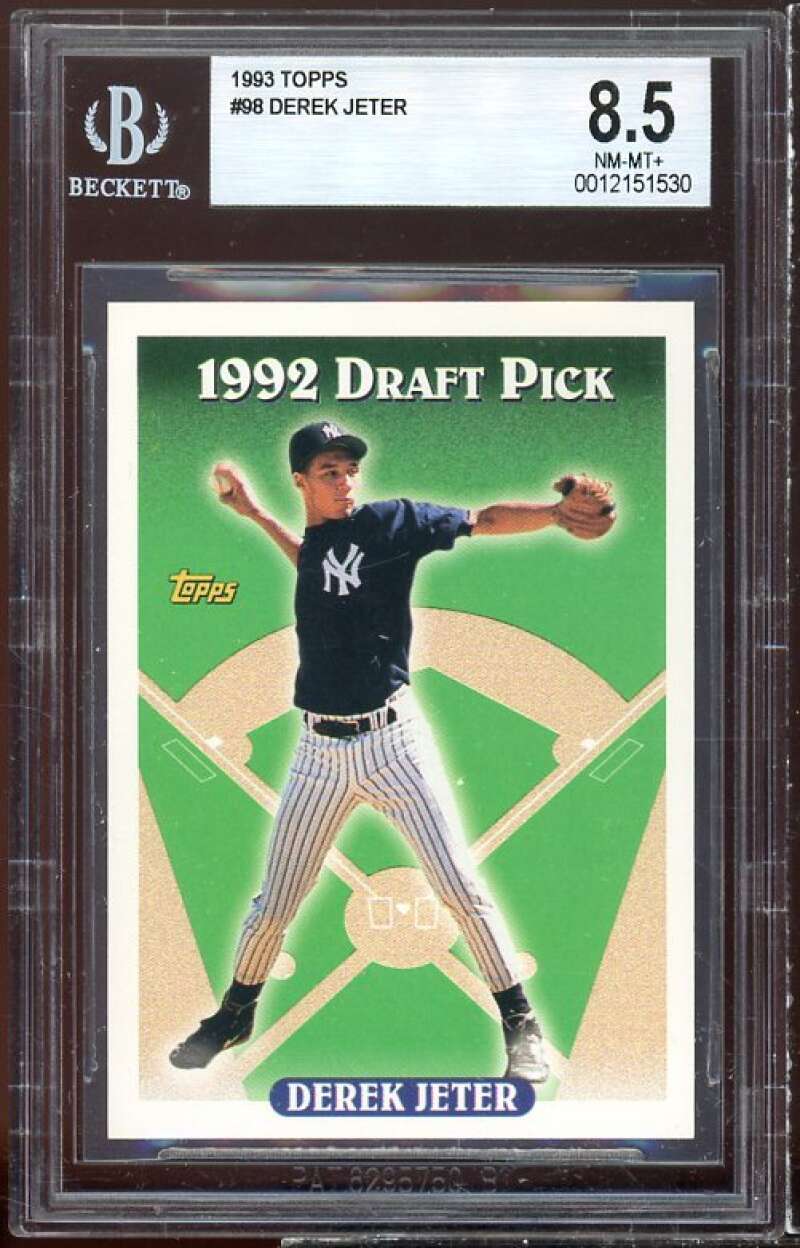 Derek Jeter Rookie Card 1993 Topps #98 BGS 8.5 Image 1