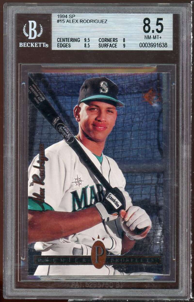 Alex Rodriguez Rookie Card 1994 SP #15 BGS 8.5 (9.5 8 8.5 9) Image 1