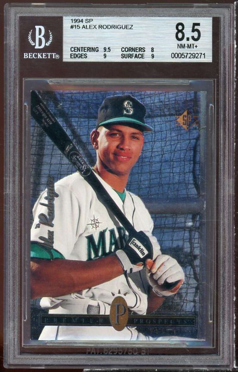 Alex Rodriguez Rookie Card 1994 SP #15 BGS 8.5 (9.5 8 9 9) Image 1