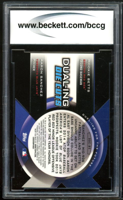 2014 Bowman Chrome Dualing Refractors #ddcbs Mookie Betts Rookie Card BGS BCCG 8 Image 2
