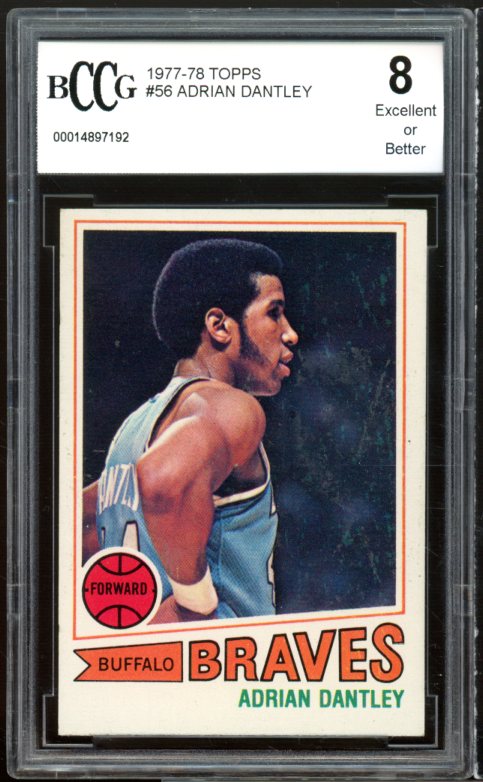 1979-80 Topps #56 Adrian Dantley Rookie Card BGS BCCG 8 Excellent+ Image 1