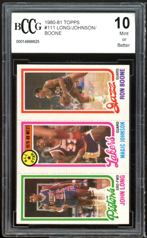 1980-81 Topps #111 Magic Johnson Rookie Card BGS BCCG 10 Mint+ Image 1