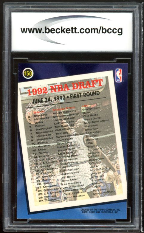 1992-93 Topps Archives Gold #150 Shaquille O'Neal Rookie Card BGS BCCG 10 Mint+ Image 2