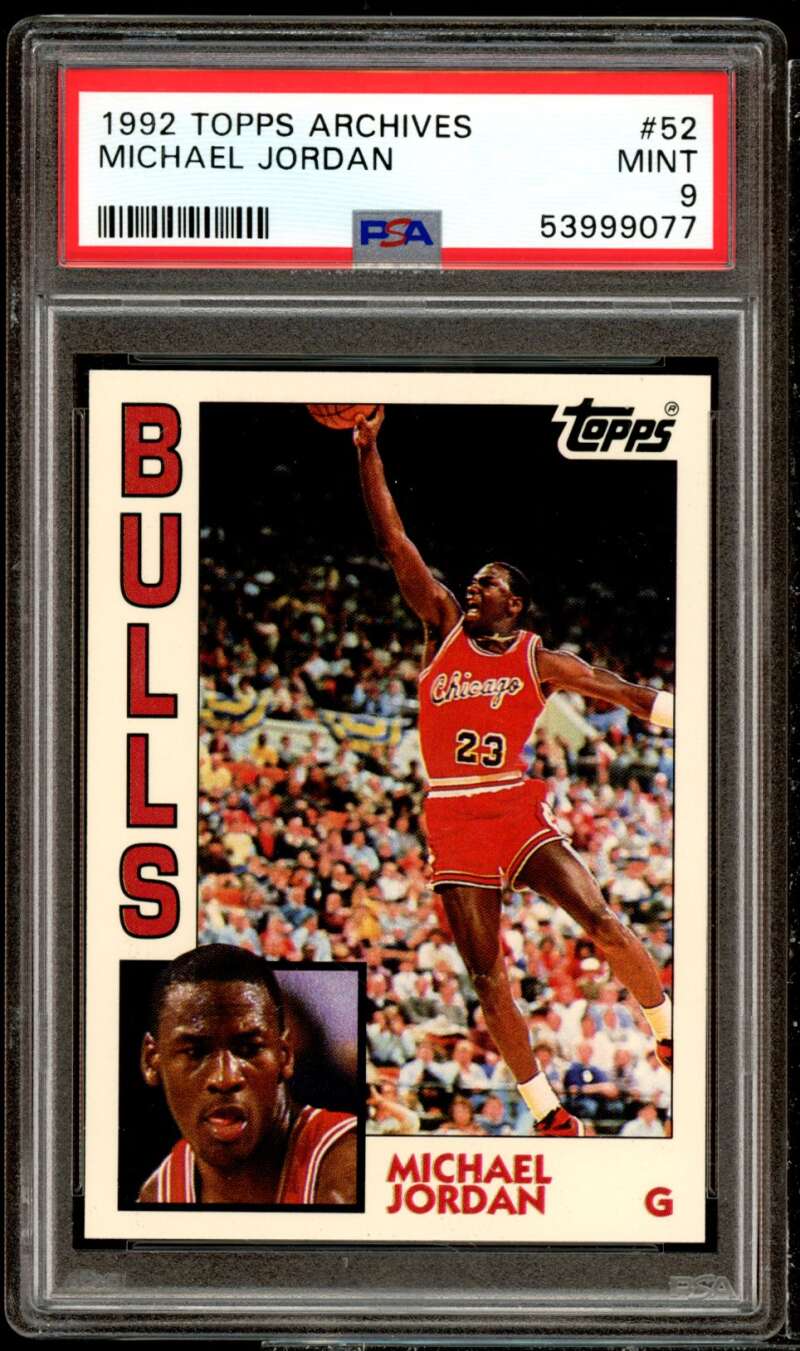 Michael Jordan Card 1992-93 Topps Archives #52 PSA 9 Image 1
