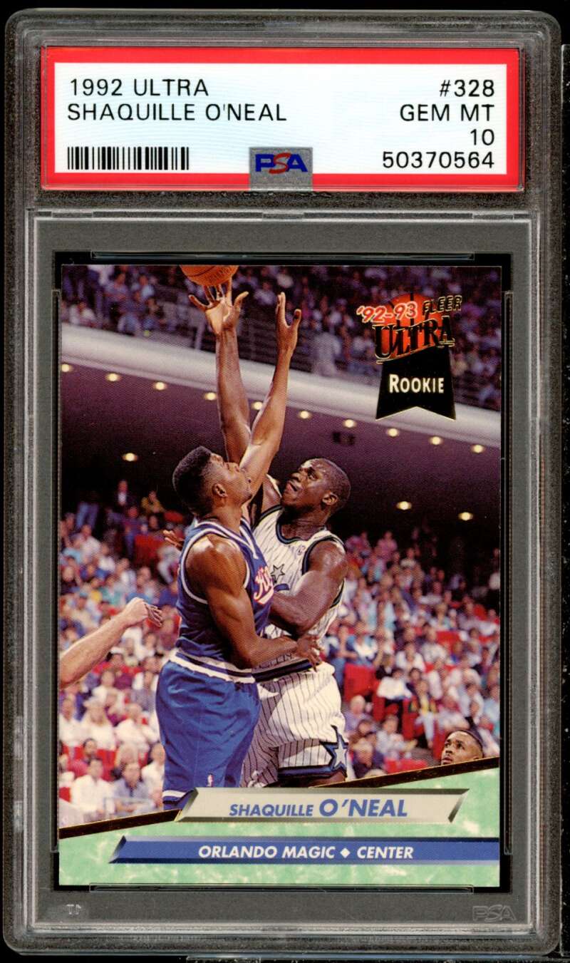 Shaquille O'Neal Rookie Card 1992-93 Ultra #328 PSA 10 Image 1