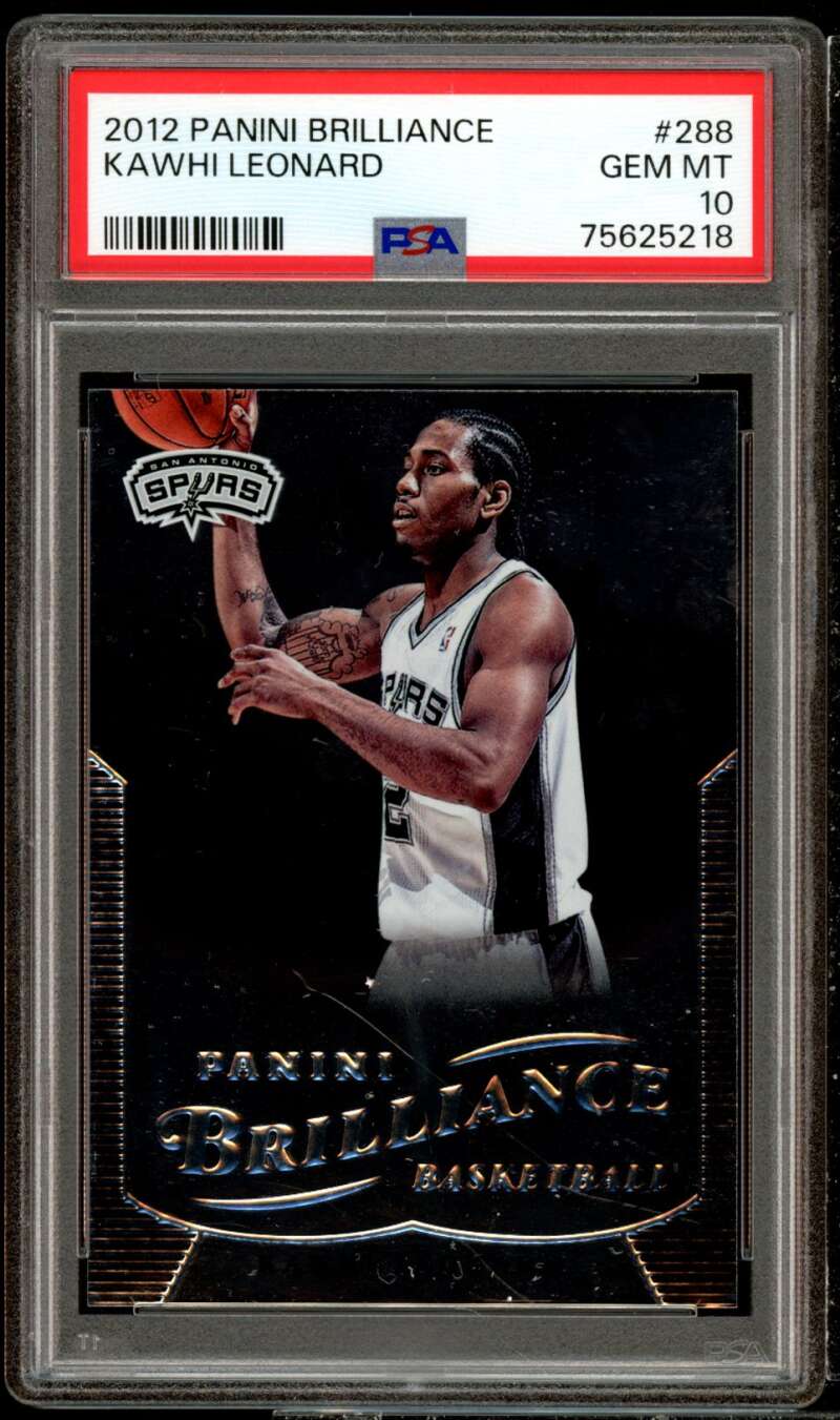 Kawhi Leonard Rookie Card 2012-13 Panini Brilliance #288 PSA 10 Image 1