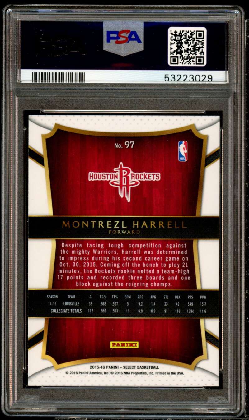 Montrezl Harrell Rookie Card 2015-16 Panini Select #97 PSA 9 Image 2