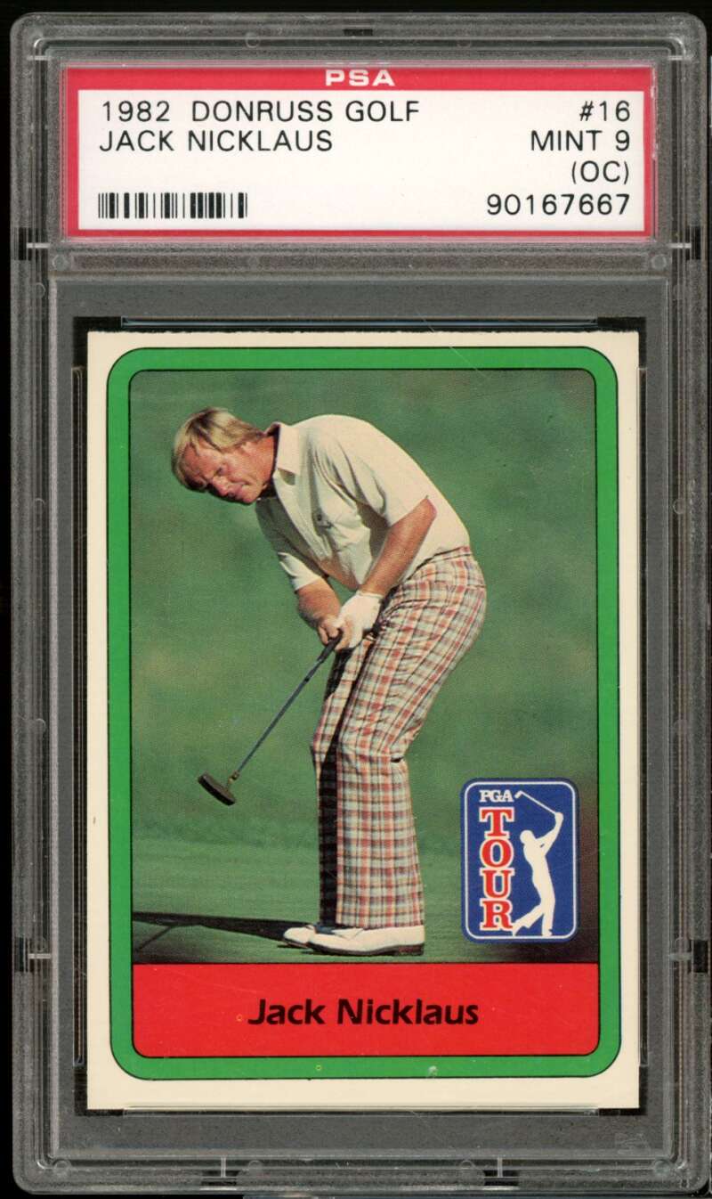 Jack Nicklaus Card 1981 Donruss Golf #16 PSA 9 oc Image 1