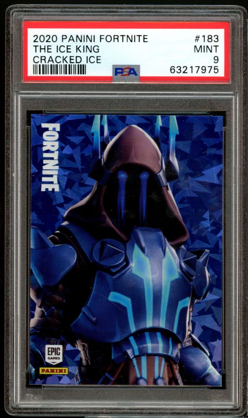 The Ice King 2020 Panini Fortnite USA Cracked Ice #183 PSA 9 Image 1