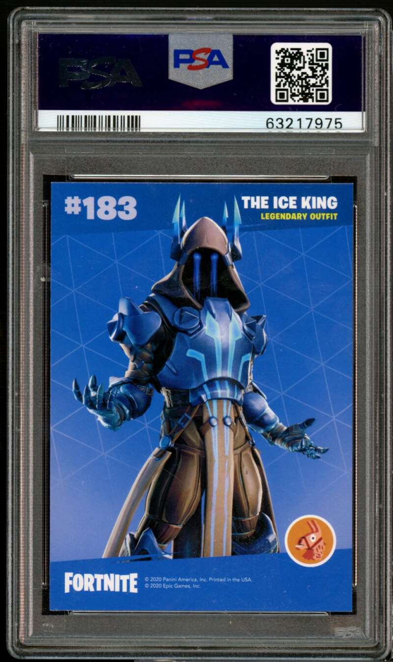 The Ice King 2020 Panini Fortnite USA Cracked Ice #183 PSA 9 Image 2