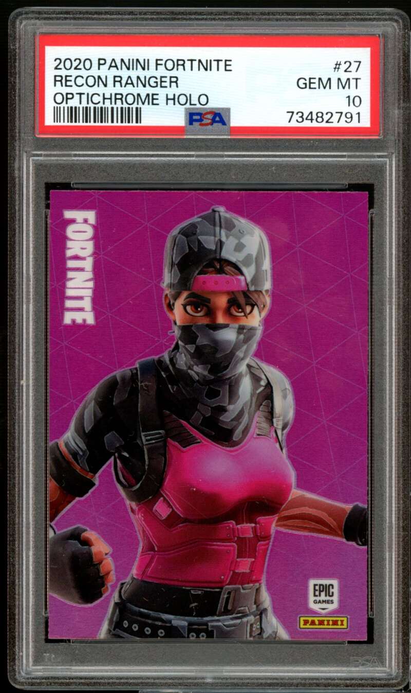 Recon Ranger Card 2020 Panini Fortnite USA Optichrome Holo #27 PSA 10 Image 1