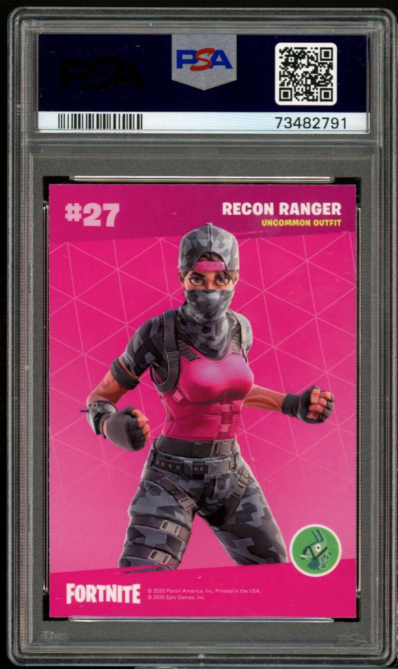 Recon Ranger Card 2020 Panini Fortnite USA Optichrome Holo #27 PSA 10 Image 2