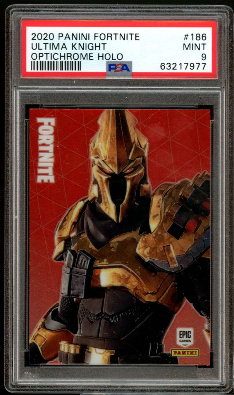 Ultima Knight Card 2020 Panini Fortnite USA Optichrome Holo #186 PSA 9 Image 1