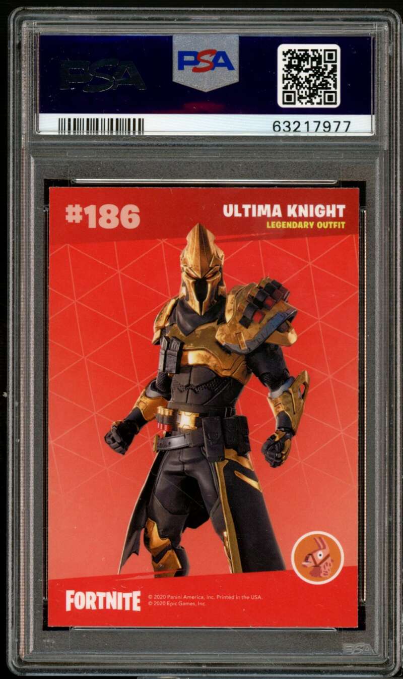 Ultima Knight Card 2020 Panini Fortnite USA Optichrome Holo #186 PSA 9 Image 2