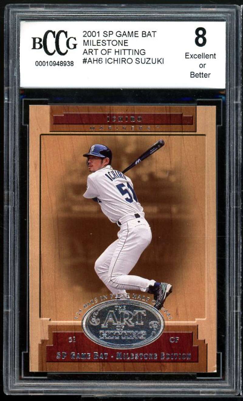 2001 SP Game Bat Milestone Art Of Hitting #ah6 BGS BCCG 8 Excellent+ Image 1