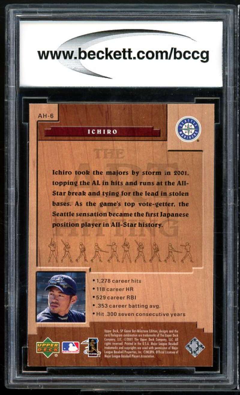 2001 SP Game Bat Milestone Art Of Hitting #ah6 BGS BCCG 8 Excellent+ Image 2