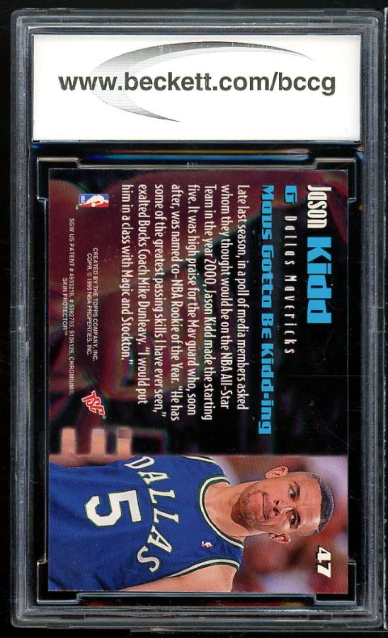 1994-95 Stadium Club Members Only 50 #47 Jason Kidd Rookie BGS BCCG 10 Mint+ Image 2