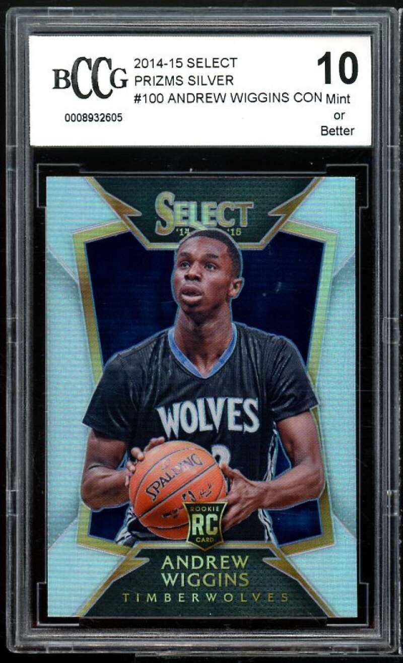 2014-15 Select Prizms Silver #100 Andrew Wiggins Rookie Card BGS BCCG 10 Mint+ Image 1