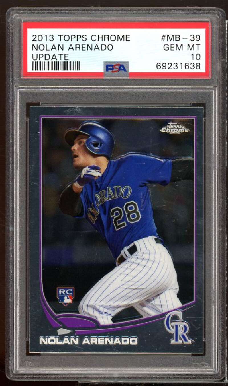 Nolan Arenado Rookie Card 2013 Topps Chrome Update #mb-30 PSA 10 Image 1