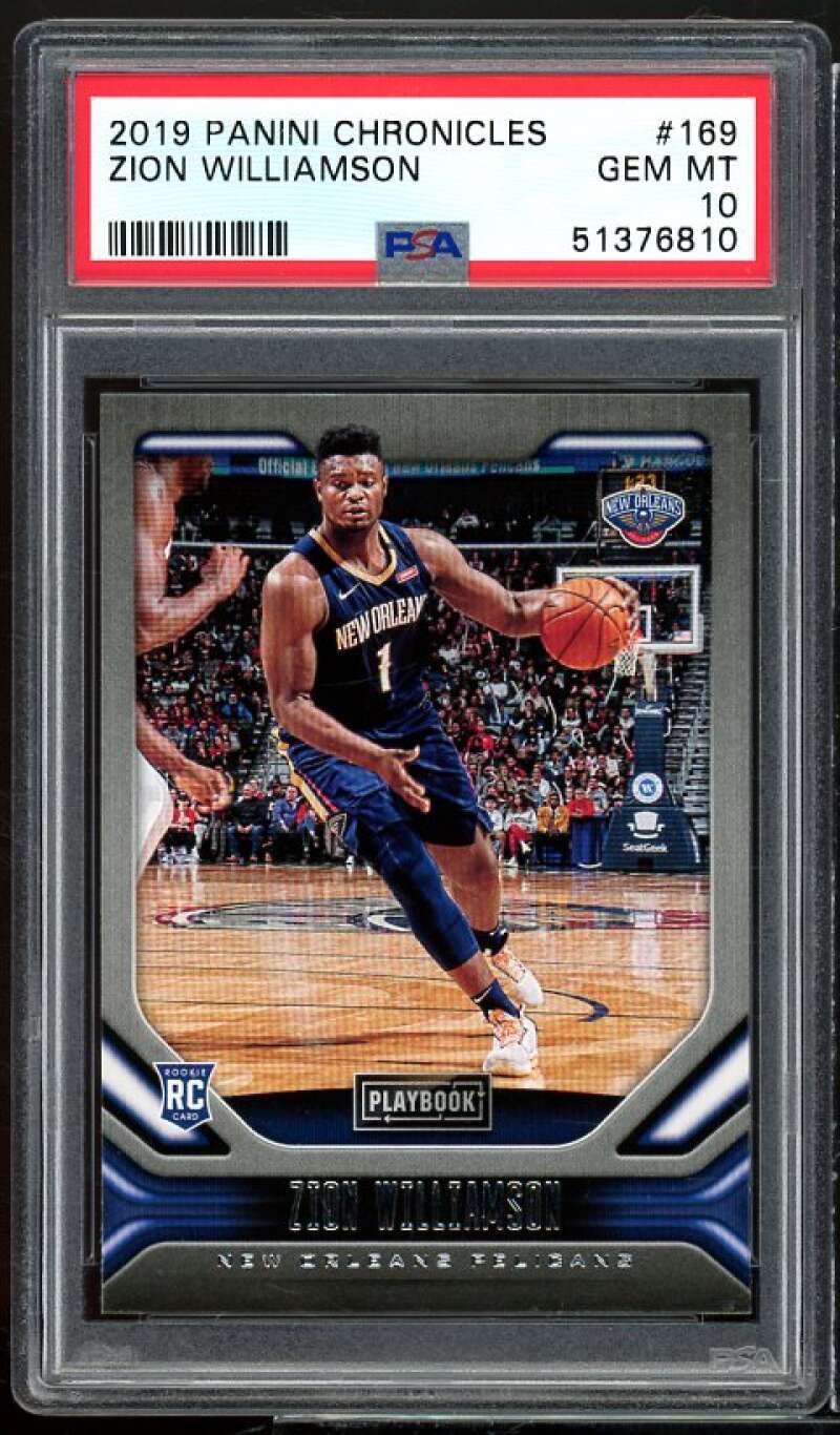 Zion Williamson Rookie Card 2019-20 Panini Chronicles #169 PSA 10 Image 1