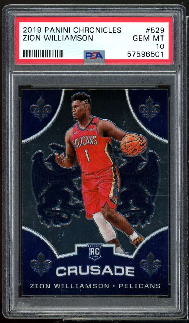 Zion Williamson Rookie Card 2019-20 Panini Chronicles #529 PSA 10 Image 1