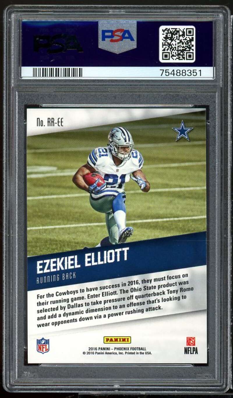 Ezekiel Elliott Rookie Card 2016 Panini Phoenix Rookie Rising #RR-EE PSA 10 Image 2